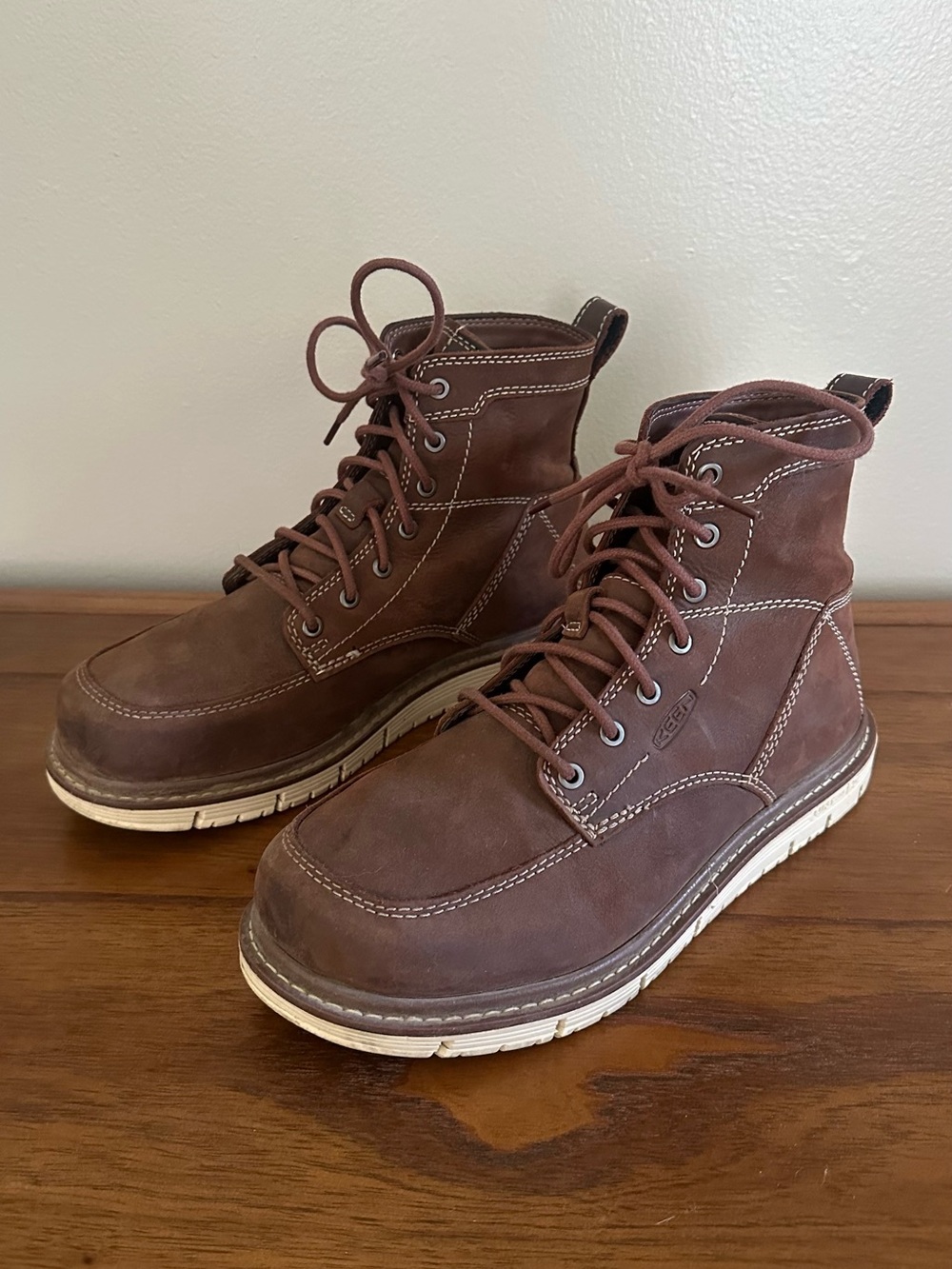 Keen Men's Utility 6” San Jose Brown Soft Toe Work Boots Waterproof